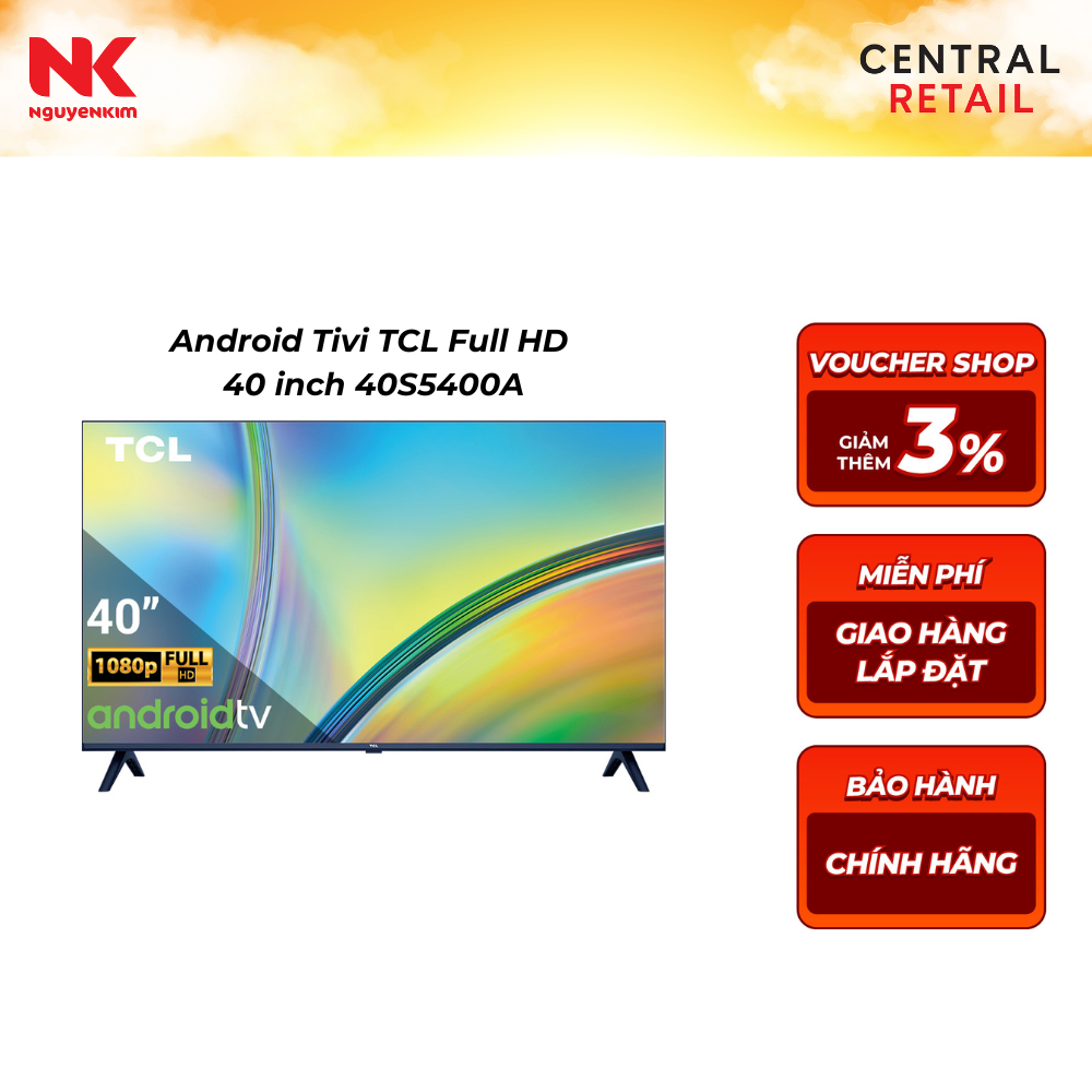(NK Sản Phẩm Mới) Android Tivi TCL Full HD 40 inch 40S5400A