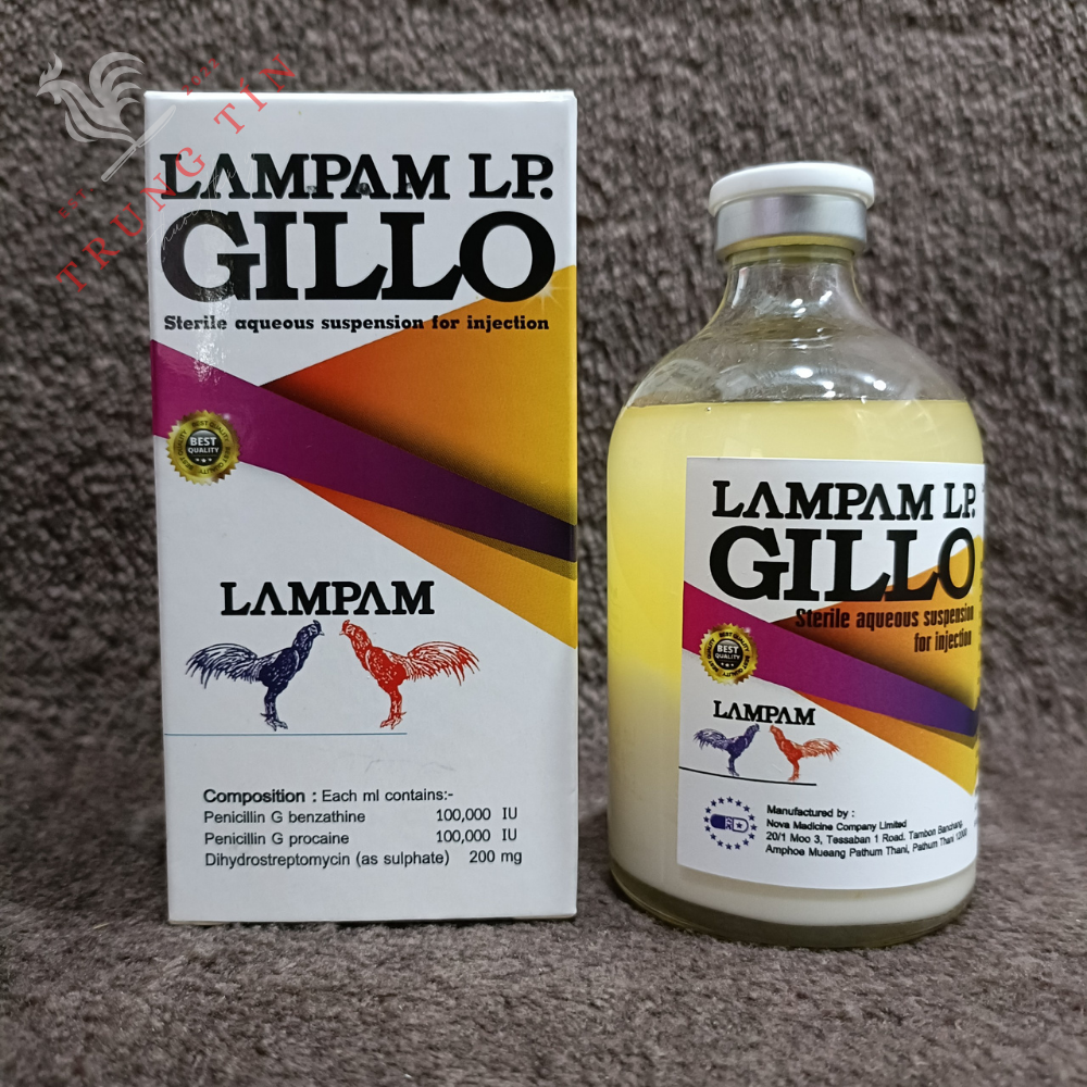 GILLO LAMPAM - Thuốc gà đá - Điều trị bệnh tổng hợp (1 lọ / 100ml)