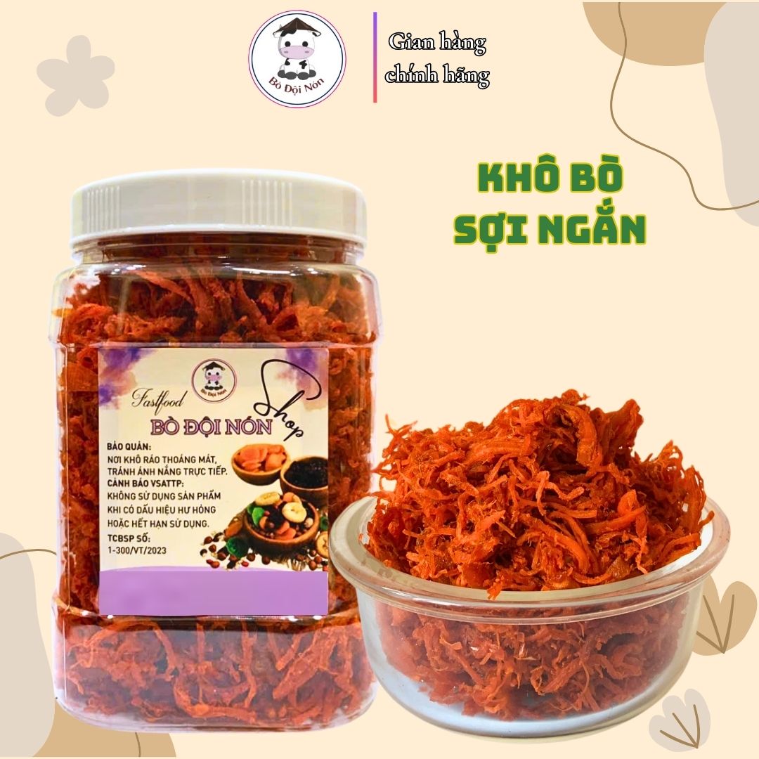 1Kg Thịt Bò Khô Sợi Thơm Ngon Bò Đội Nón