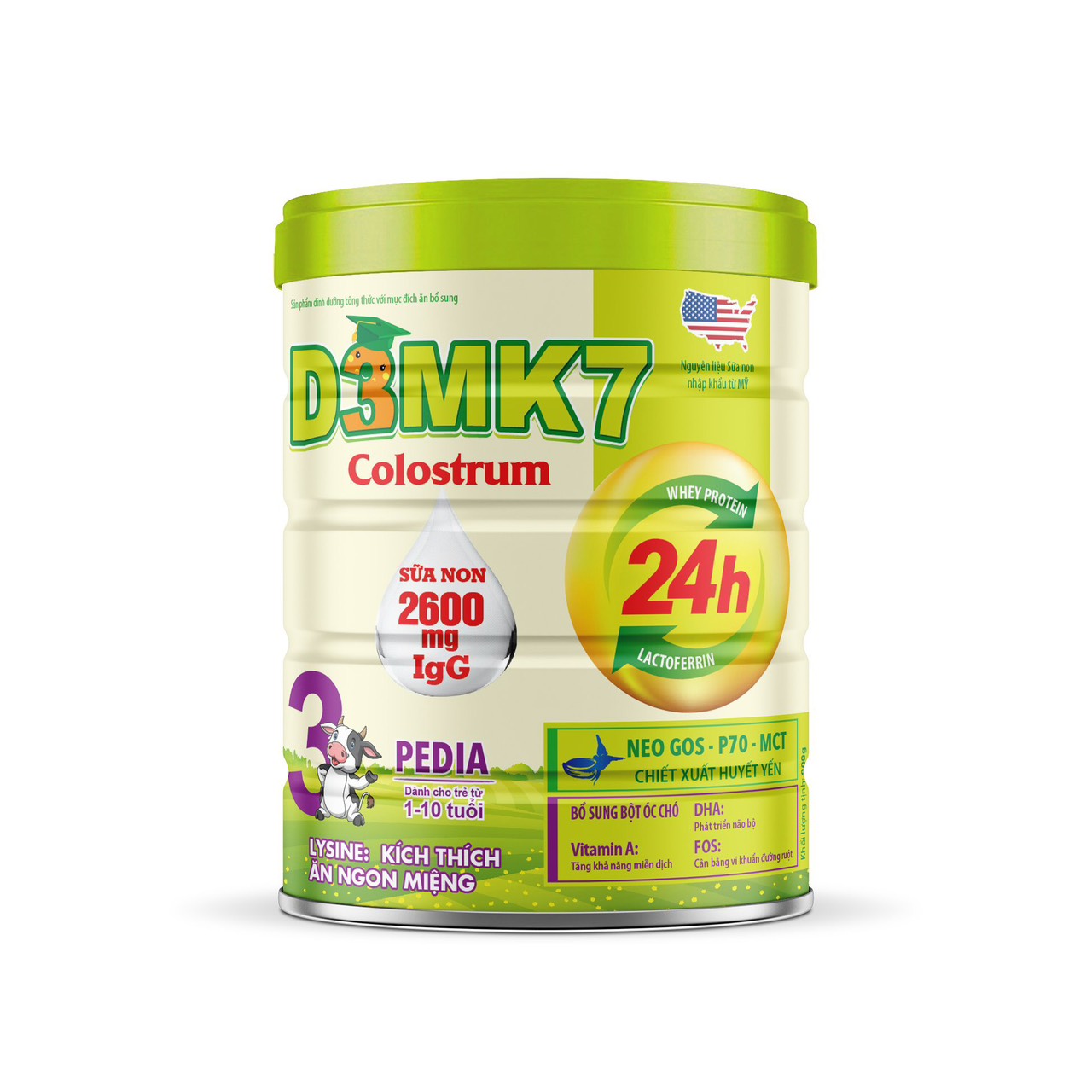 Sữa huyết yến d3mk7 pedia colostrum 900g