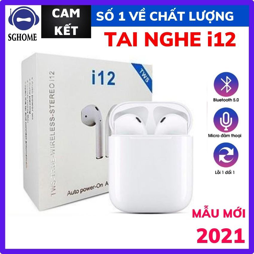 Tai Nghe Bluetooth Tai Nghe Bluetooth Không Dây i12s nhiều màu