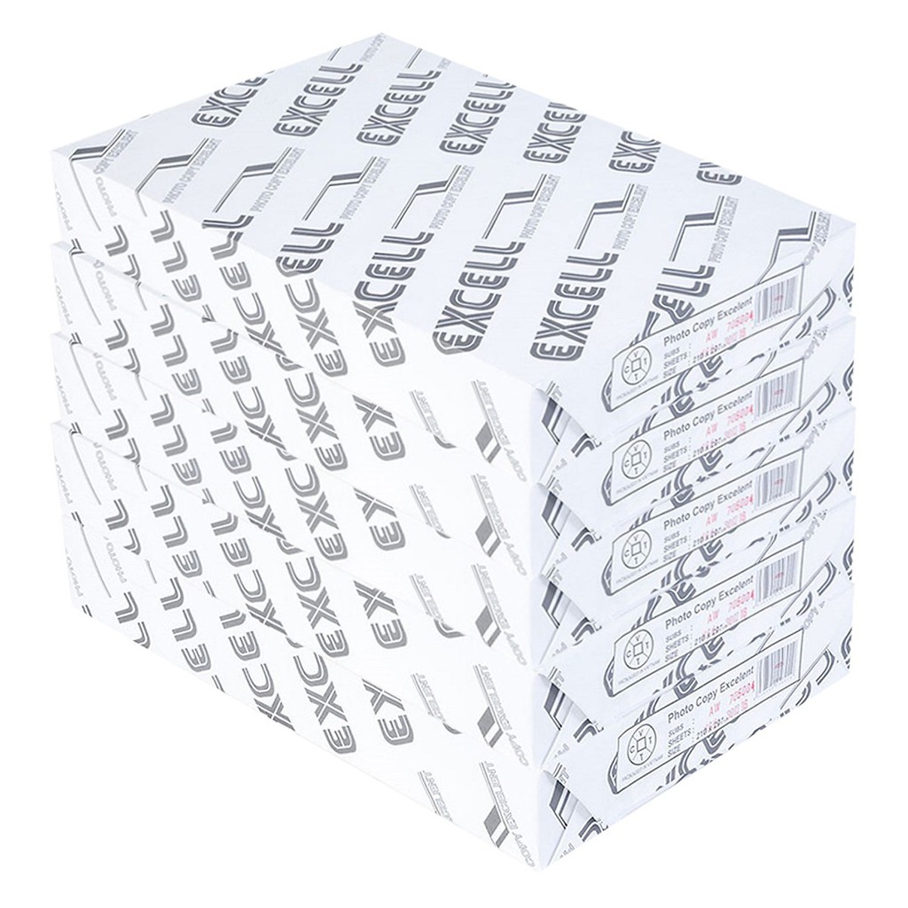 Thùng 5 Ream Giấy In Photo A4 Excel DL 70gsm