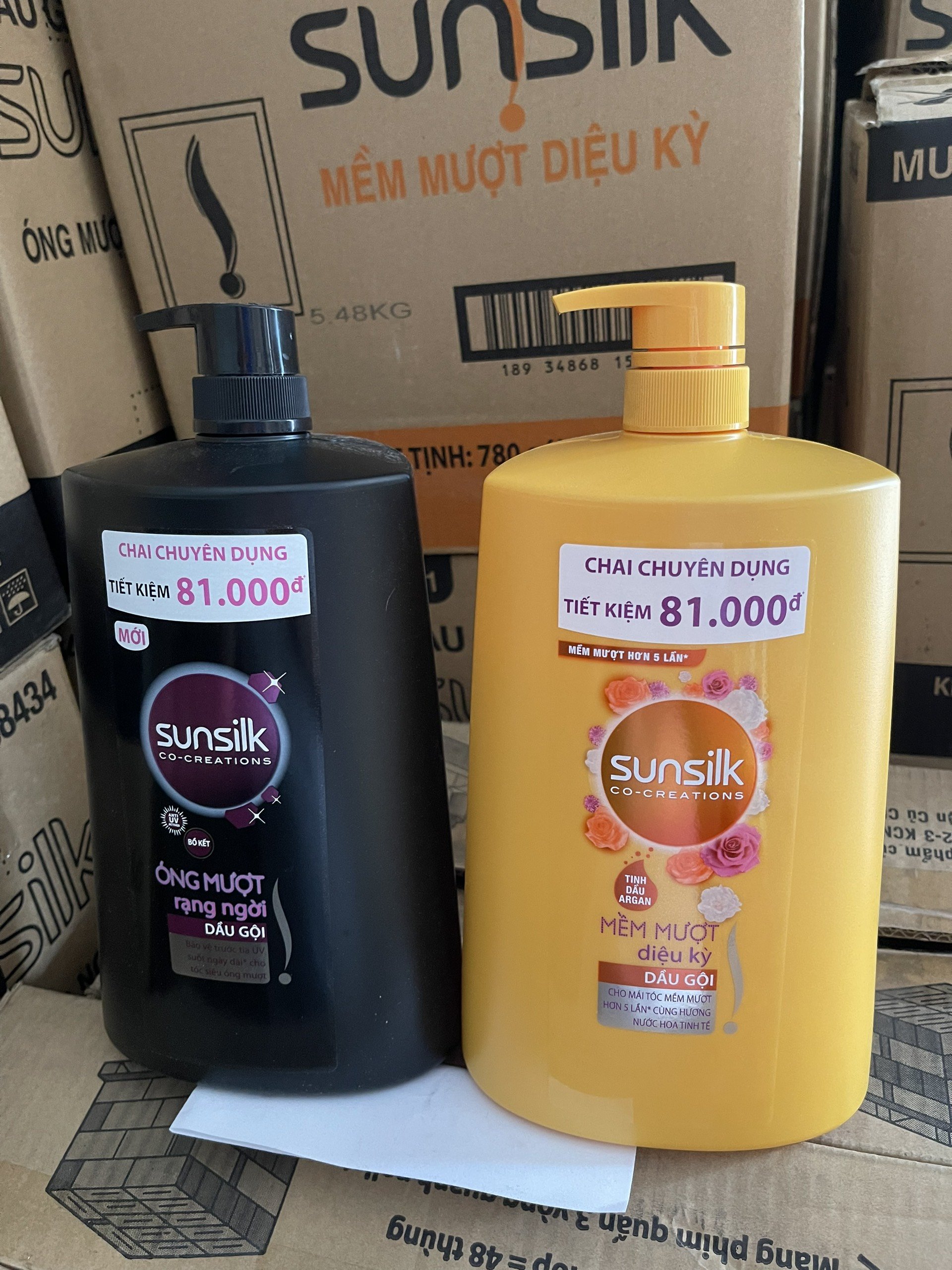 Dầu gội Sunsilk óng mượt rạng ngời 1,4kg