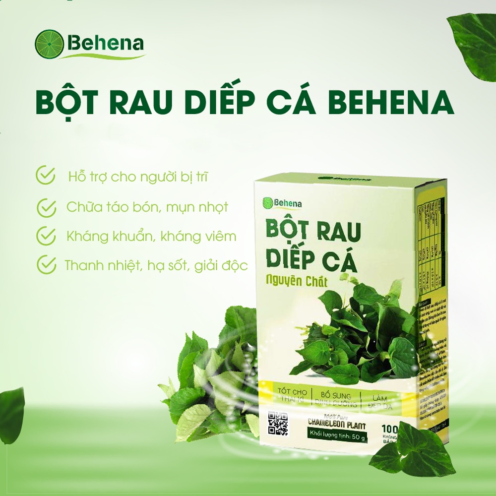 Bột rau diếp cá Behena hộp 50g Sấy lạnh