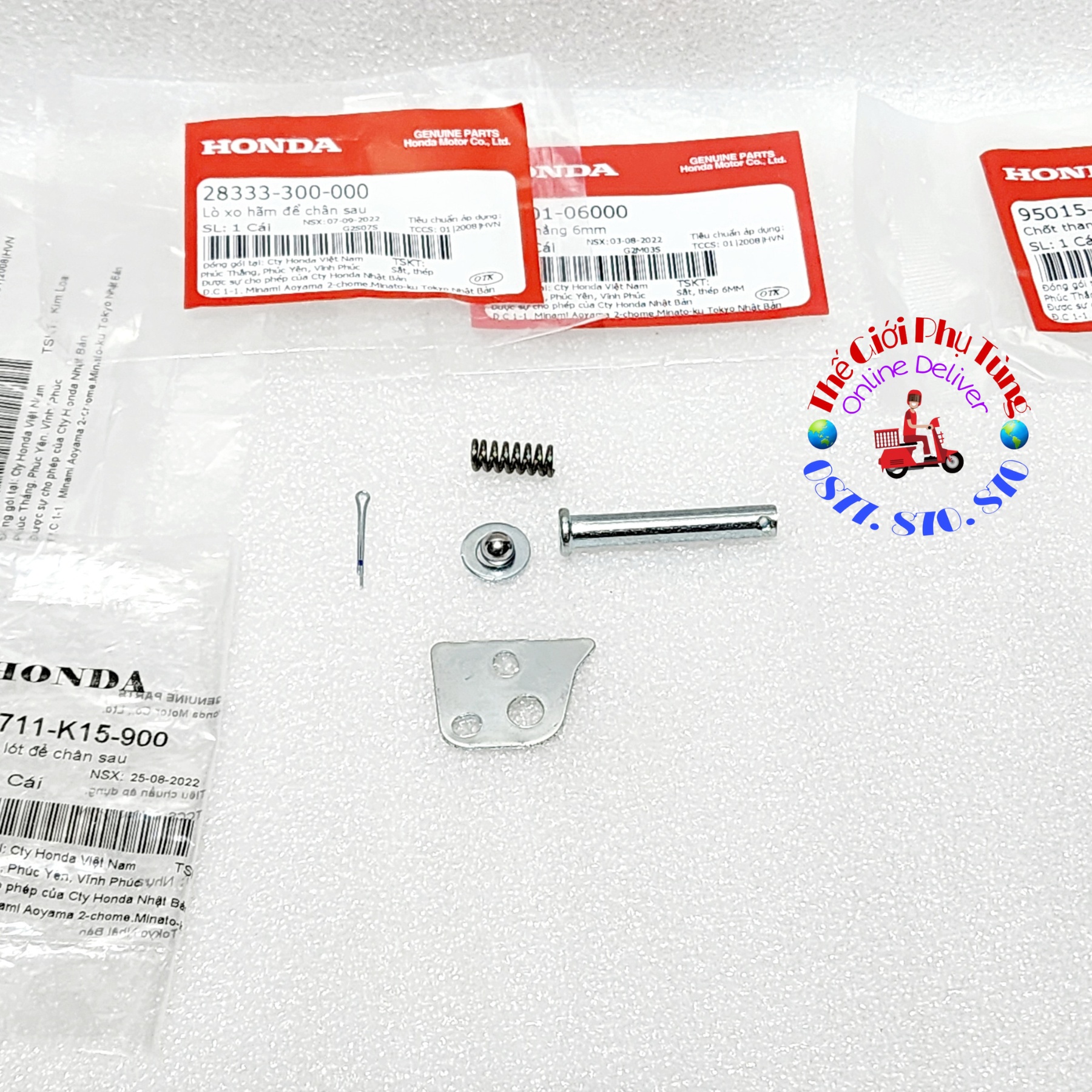 Bộ bi phe cài gác chân sau sonic, winner 150, winner x v2, v3 zin honda