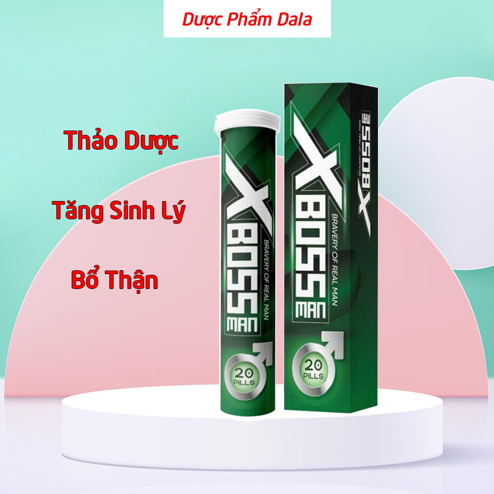 Viên sủi X Boss thảo dược tăng cường sinh lý nam, bổ thận tráng dương, mạnh gân cốt - Hộp 20 viên