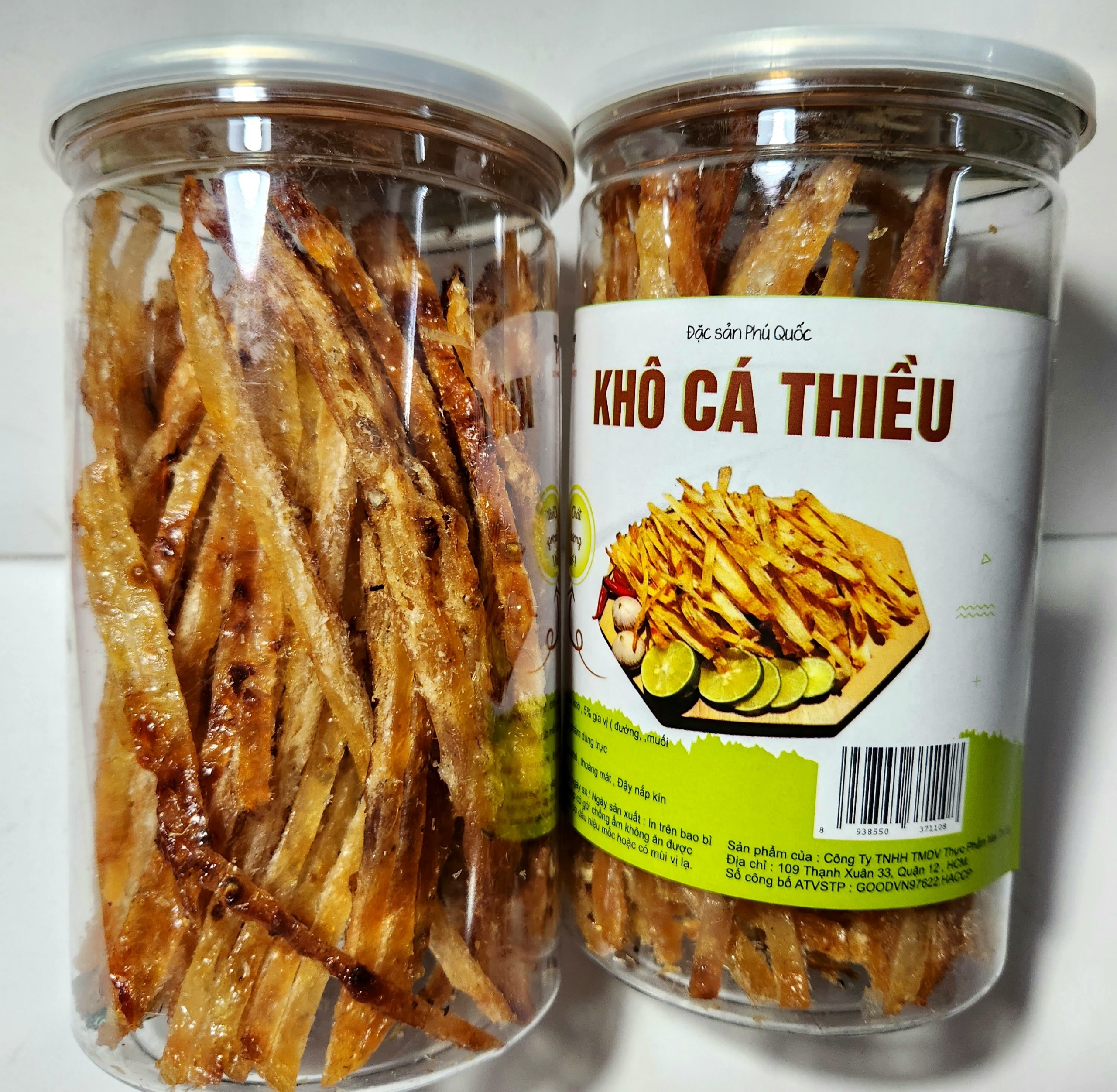 250gr khô cá thiều cắt sợi que tầm gia vị ăn liền, hủ pet, loại ngon, đồ ăn vặt td food