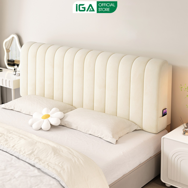 Đệm tựa đầu giường túi mềm bản lớn bọc nỉ đệm êm ái giúp thư giãn - GC49
