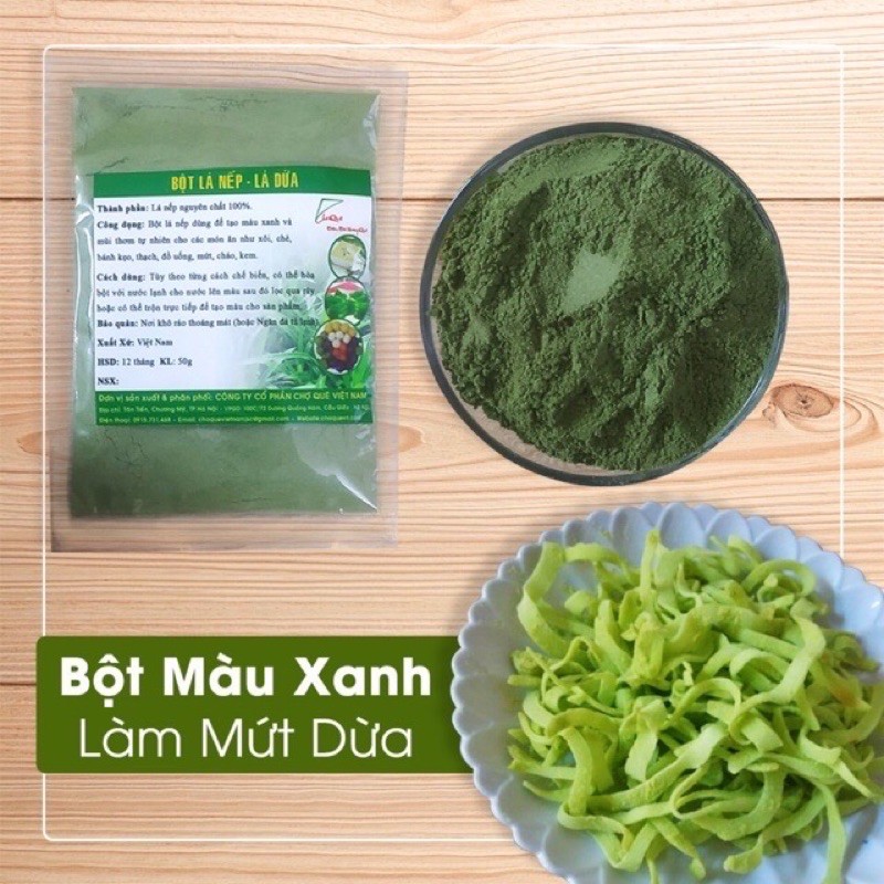 Bột lá Nếp sấy lạnh nguyên chất gói