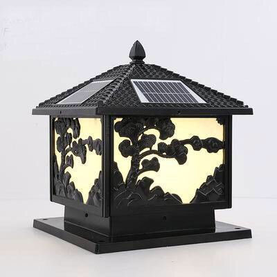 [Trả góp 0%]Đèn trụ cổng năng lượng mặt trời hình Cây Tùng