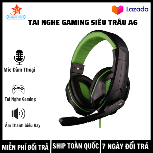 [Free Ship] TAI NGHE CHUYÊN GAME SIÊU TRÂU A6 CỰC XỊN, HEADPHONE GAMING CAO CẤP, TAI NGHE CHỤP TAI CÓ MICRO CHUYÊN NGHIỆP CHO GAME THỦ ÂM THANH CỰC ĐỈNH {Bảo Hành 12 Tháng}