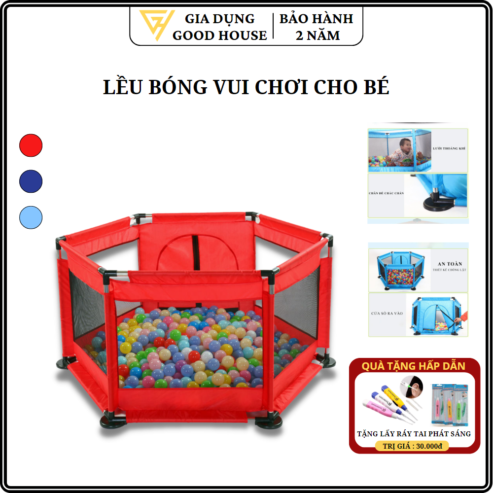 Lều bóng trẻ em, Lều bóng cho bé chất liệu khung thép không rỉ an toàn cho bé. Tặng thêm bóng cho bé .