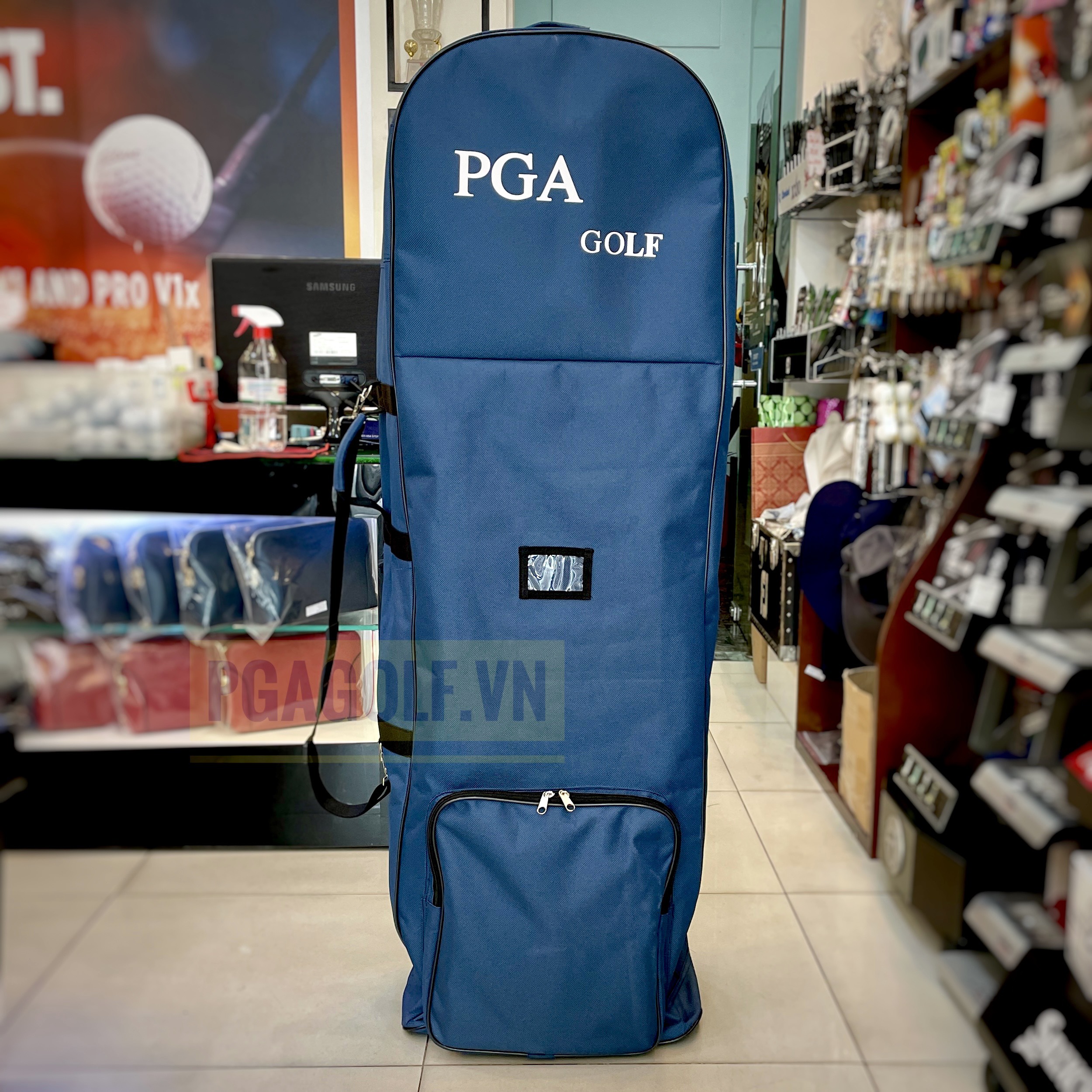 TRAVEL GOLF BAG PGA GOLF- AIR BAG PGA GOLF - TÚI GOLF ĐI MÁY BAY CÓ BÁNH XE- GIÚP BẢO VỆ BỘ GẬY GOLF - CHẤT LIỆU SIÊU BỀN- NHẸ TIỆN LỢI