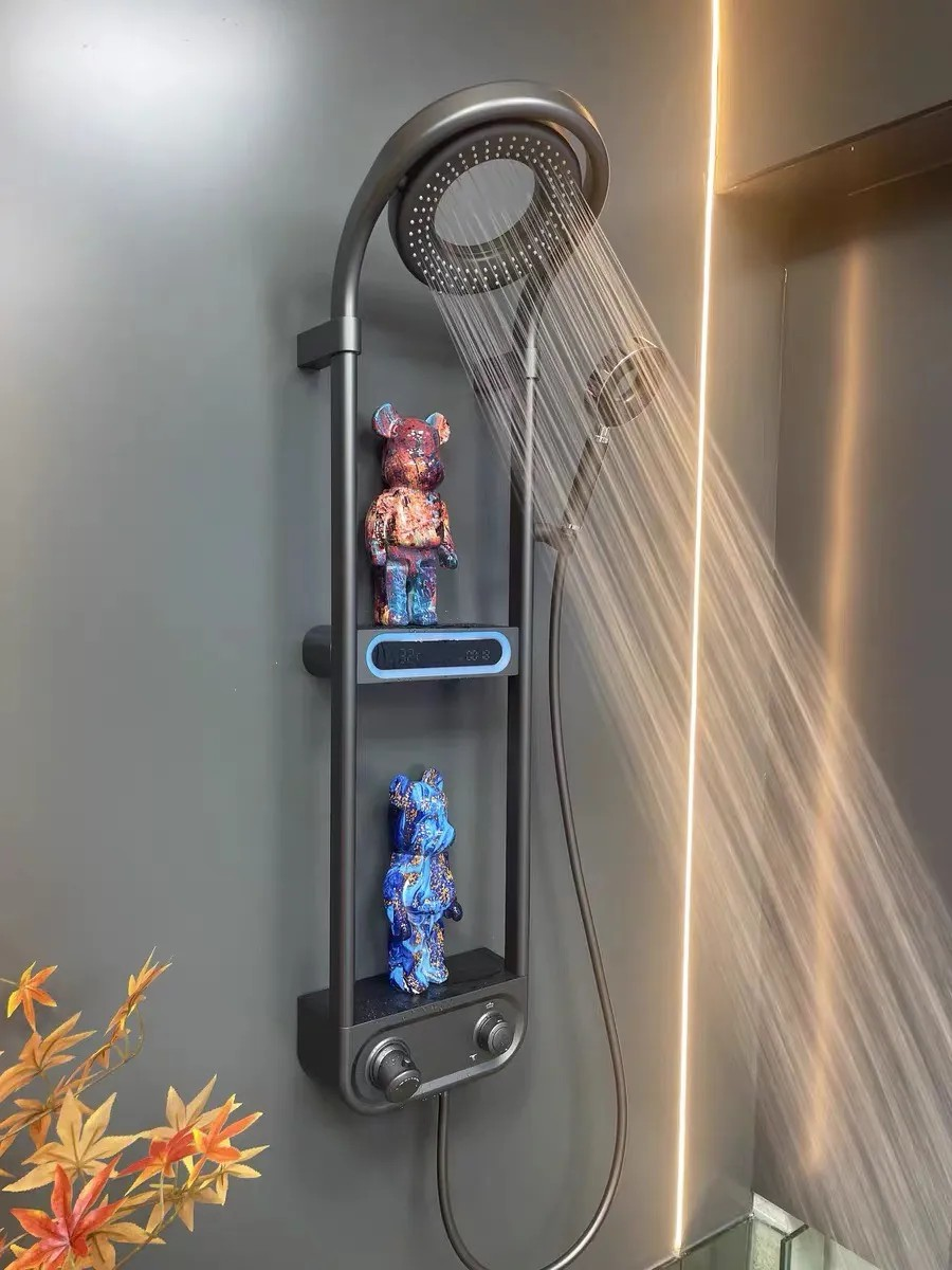 Bộ Sen Tắm Nóng Lạnh, Vòi Sen Tắm Đứng Massage Thông Minh LaMi Hiển Thị Nhiệt Độ Sang Trọng