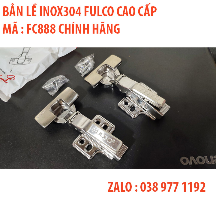 Bản lề inox sus304 sịn fulco có giảm chấn tháo nắp nhanh,bản lề bật hơi inox 304,bao thuốc thử inox304