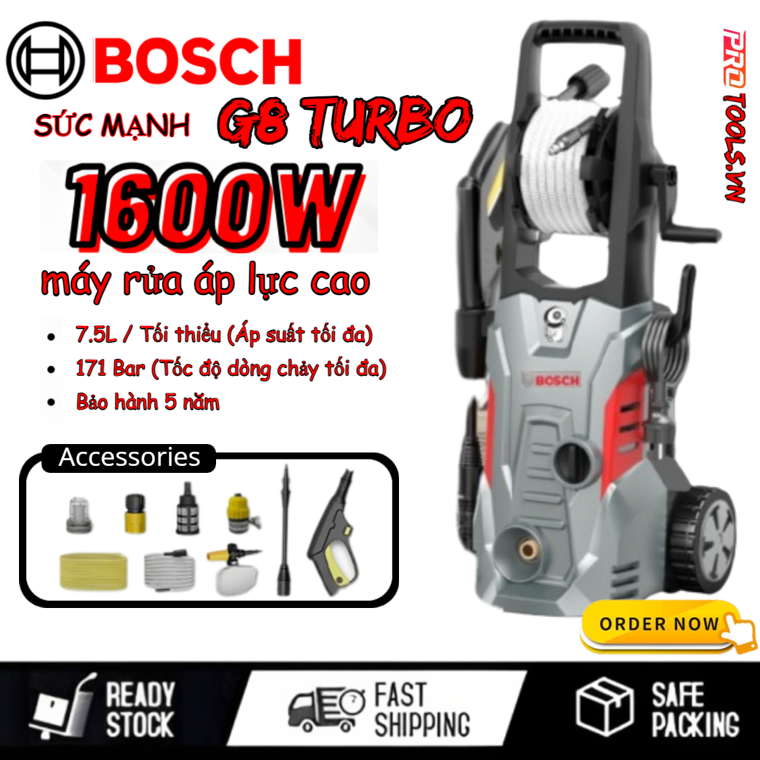 2023 MỚI Bosch G7/G8 Turbo Máy phun rửa cao áp bằng tia nước Máy phun làm sạch bằng tia nước