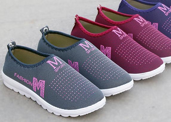 [HCM]GIÀY NỮ KIỂU DÁNG MỚI 2018 Giày lưới thể thao sport nữ GIÀY LƯỜI NỮ HÍT HÓT MÙA ĐÔNG MỚI NHẤT 2018 Giày lười nữ  giày ship on phong cách êm chân thoáng khí ghi tím đỏ đen - chữ V - Size 36 đến 40 - (Full size Full box) V126