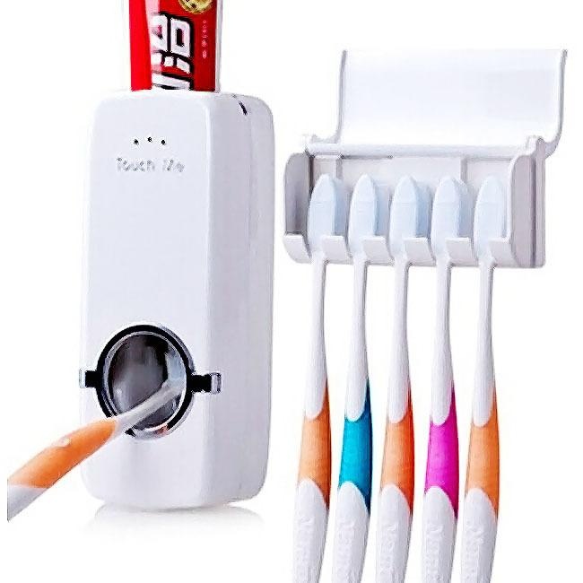 [HCM]Kệ để bàn chải + Dụng cụ lấy kem đánh răng Touch Me