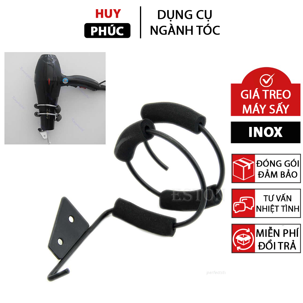 Giá treo máy sấy tóc khoan tường, giá đỡ máy sấy tóc cố định GLX