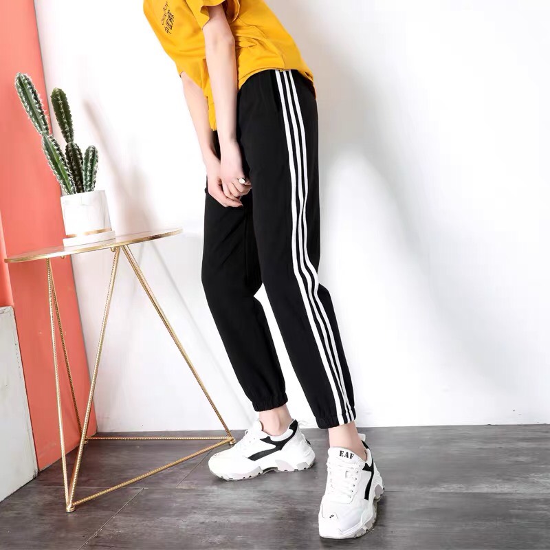 Quần jogger 3 line chất kaki nam nữ thời trang tp55