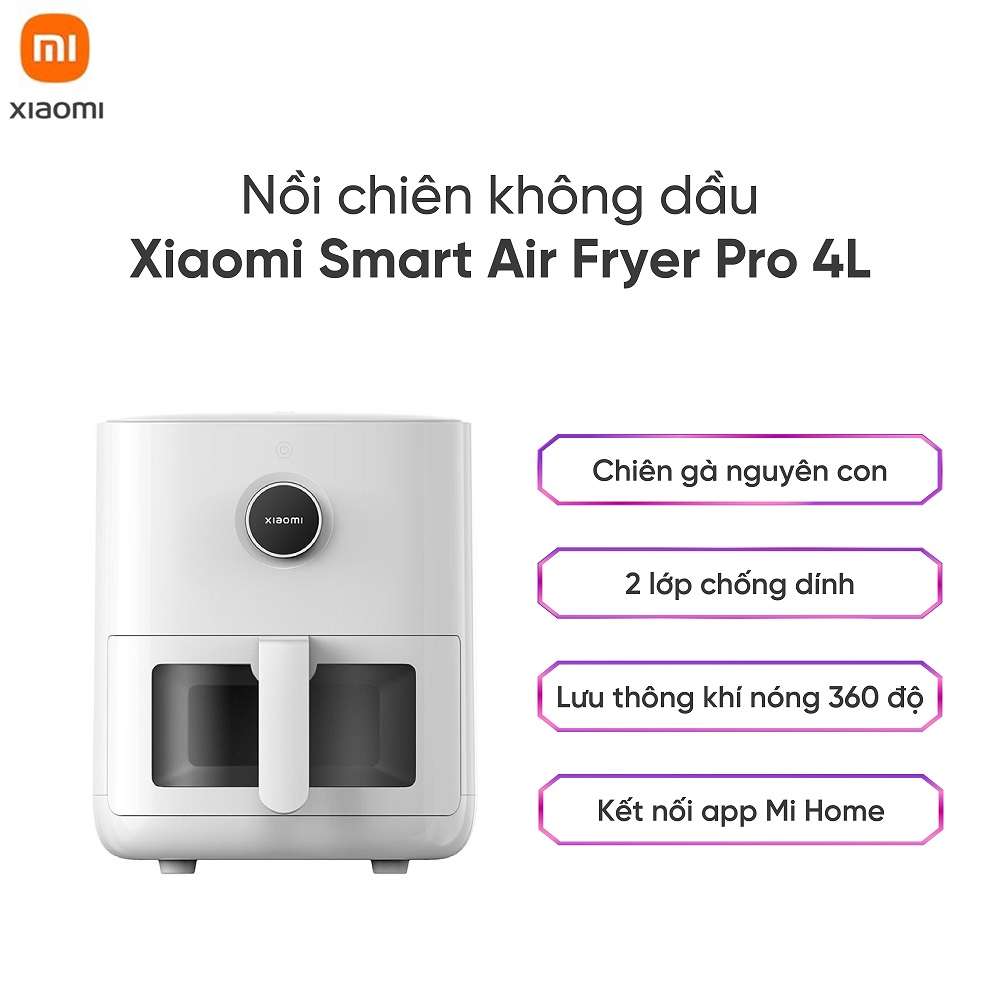 Nồi Chiên Không Dầu Xiaomi Smart Air Fryer Pro 4L BHR6943EU - Hàng Chính Hãng