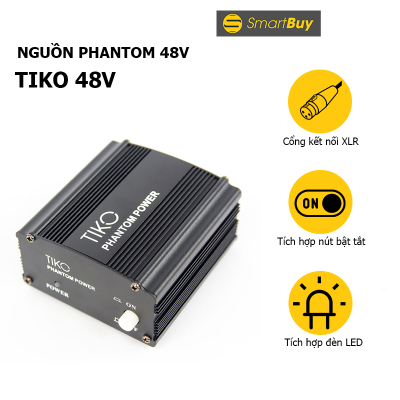 Nguồn tiko phantom 48v cho micro - hàng chính hãng