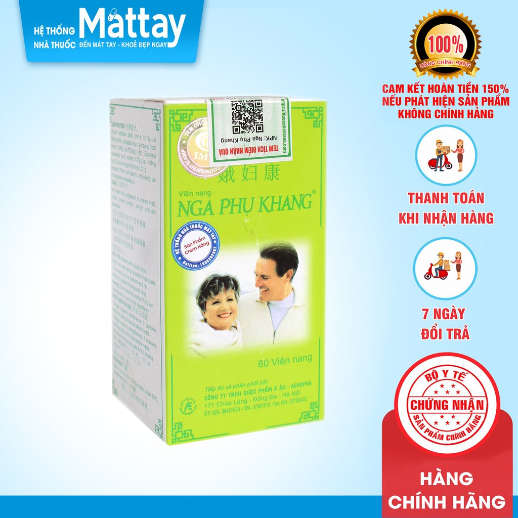 Nga phụ khang - chai 60 viên - hỗ trợ giảm sự tiến triển của u nang buồng trứng