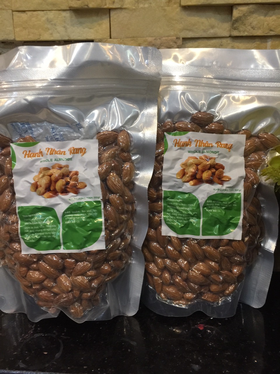 500 gram nhân hạt hạnh nhân rang chín