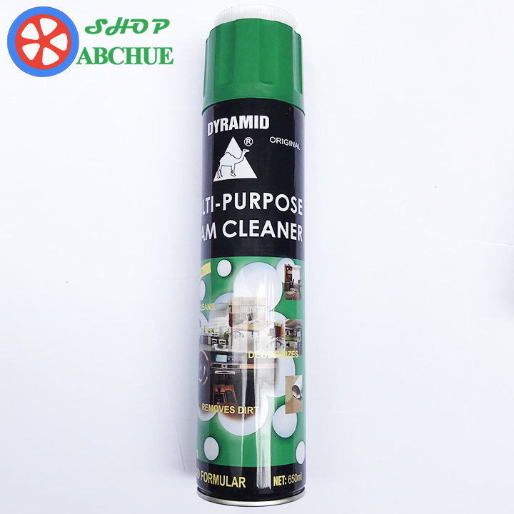 Chai Xịt Bọt Đa Năng Vệ Sinh Ghế Da Nỉ Nội Thất Ô Tô Foam Cleaner Màu Xanh