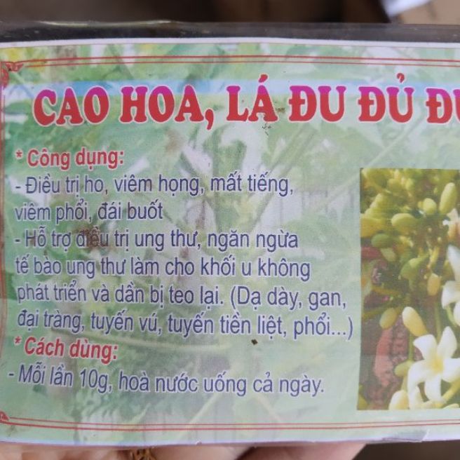 Sỉ toàn quốc 100g miếng cao hoa lá đu đủ đực