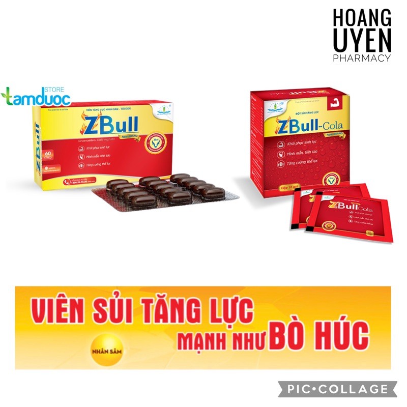Viên tăng lực tỏi đen nhân sâm Zbull - Hộp 60 viên