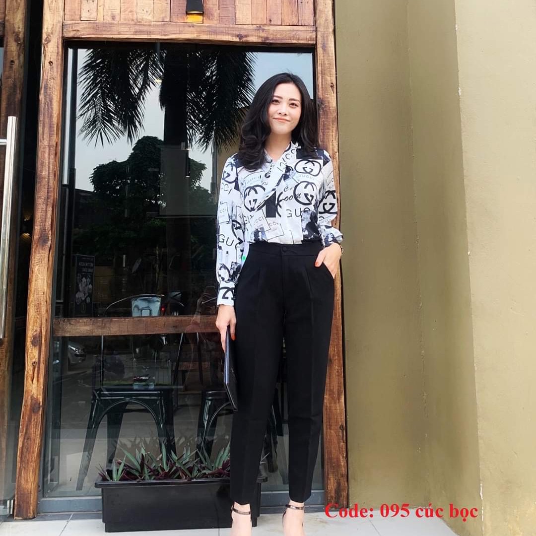 Quần Tây Phối cúc bọc