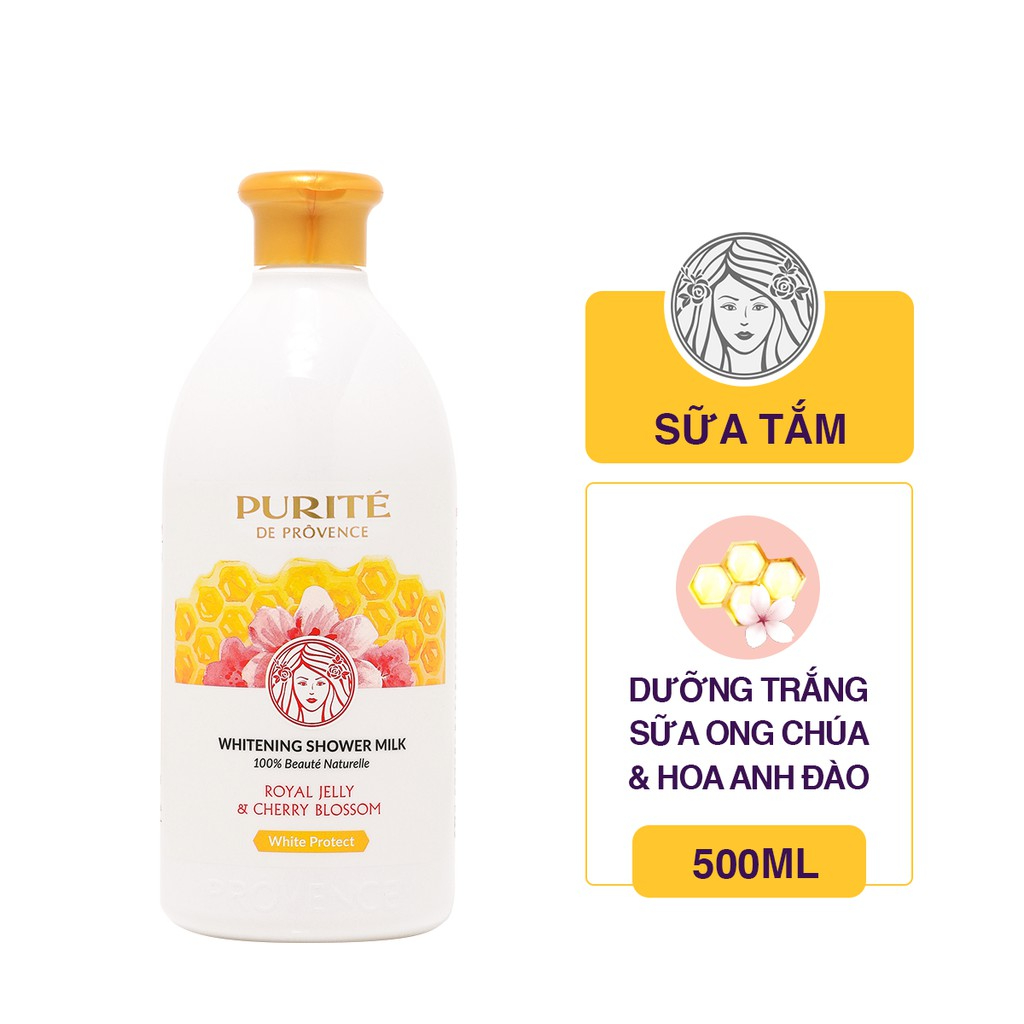 Sữa tắm purité dưỡng trắng sữa ong chúa 500ml