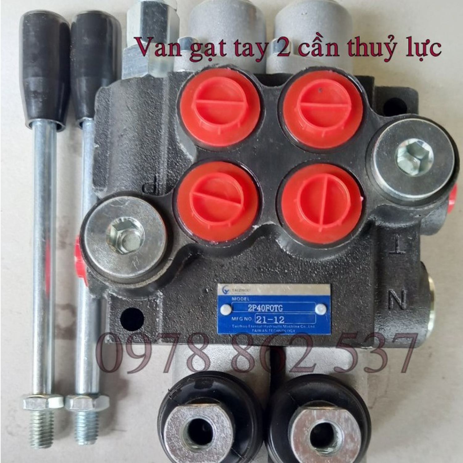 Van gạt tay thuỷ lực 2 cần ren 21mm