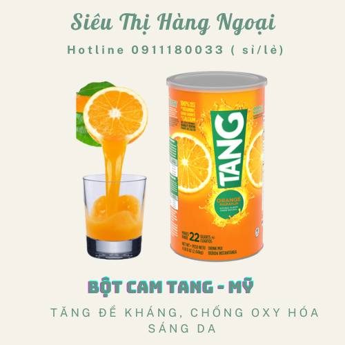Bột pha nước cam tang orange naranja bổ sung vitamin c 2.04kg date 2024