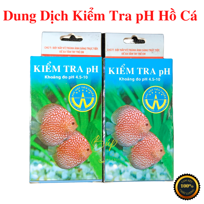 Dung dịch kiểm tra pH hồ cá cảnh, bộ test pH nước bể cá có sẵn ống nghiệm, một chai dung dịch có thể phân tích được 400 mẫu nước có thể kiểm tra độ ph trong khoảng từ 4.5-10