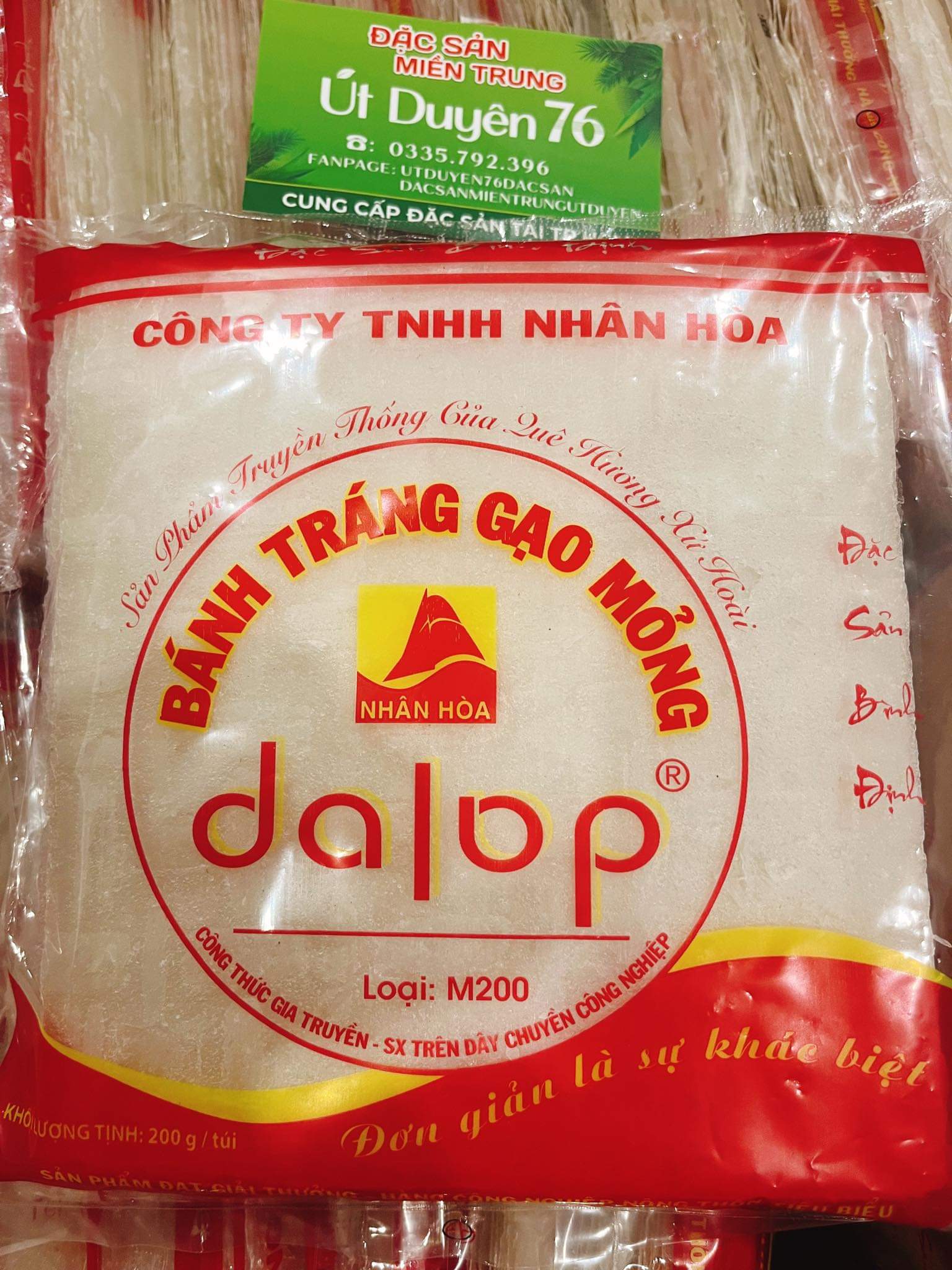 Bánh tráng gạo mỏng dalop bình định gói chả giò, nhúng cuốn thịt - tiệm út duyên 76 đặc sản