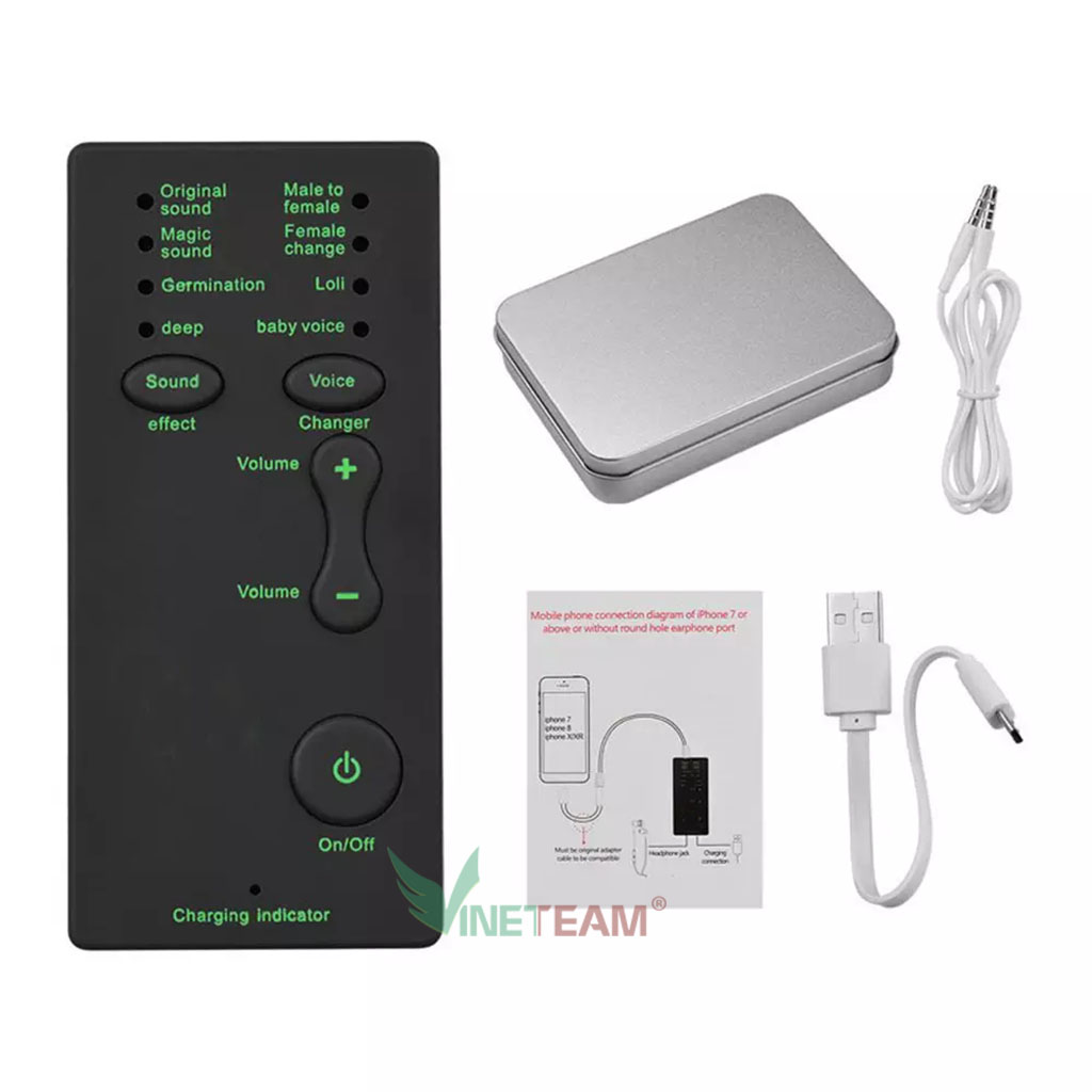 Bộ Chuyển Đổi 7 Giọng Nói Nam, Nữ, Trẻ Em Model M1 Dành Cho Điện Thoại, Máy Tính Bảng, Pc, Hỗ Trợ Mic Đổi Giọng Chơi Game PUBG