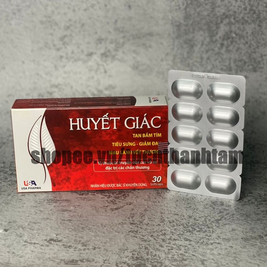 [HCM]CAO HUYẾT GIÁC giúp tan máu bầm tiêu sưng giảm đau mau lành vết thương – Hộp 30 viên