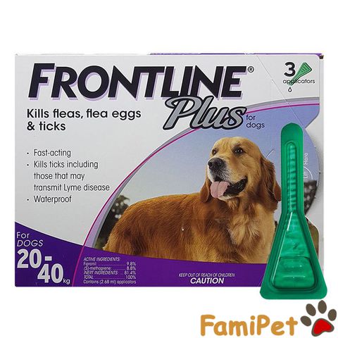 Nhỏ gáy trị ve rận cho chó frontline plus -