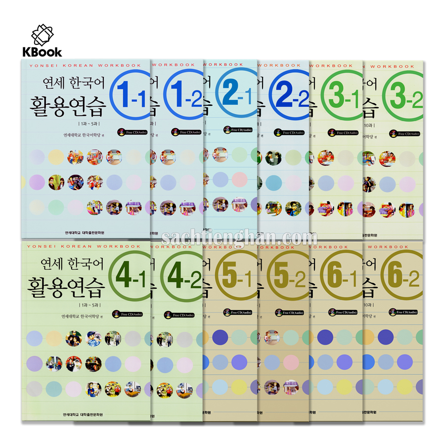 Combo SBT Yonsei 1.1-&gt; 6.2  _ 연세 한국어 활용연습 1.1 -&gt; 6.2