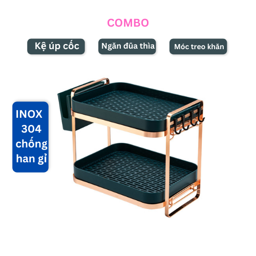 Giá kệ khay úp cốc chén ly INOX 304 cao cấp chống han gỉ tuyệt đối, nhiều màu sắc cực đẹp