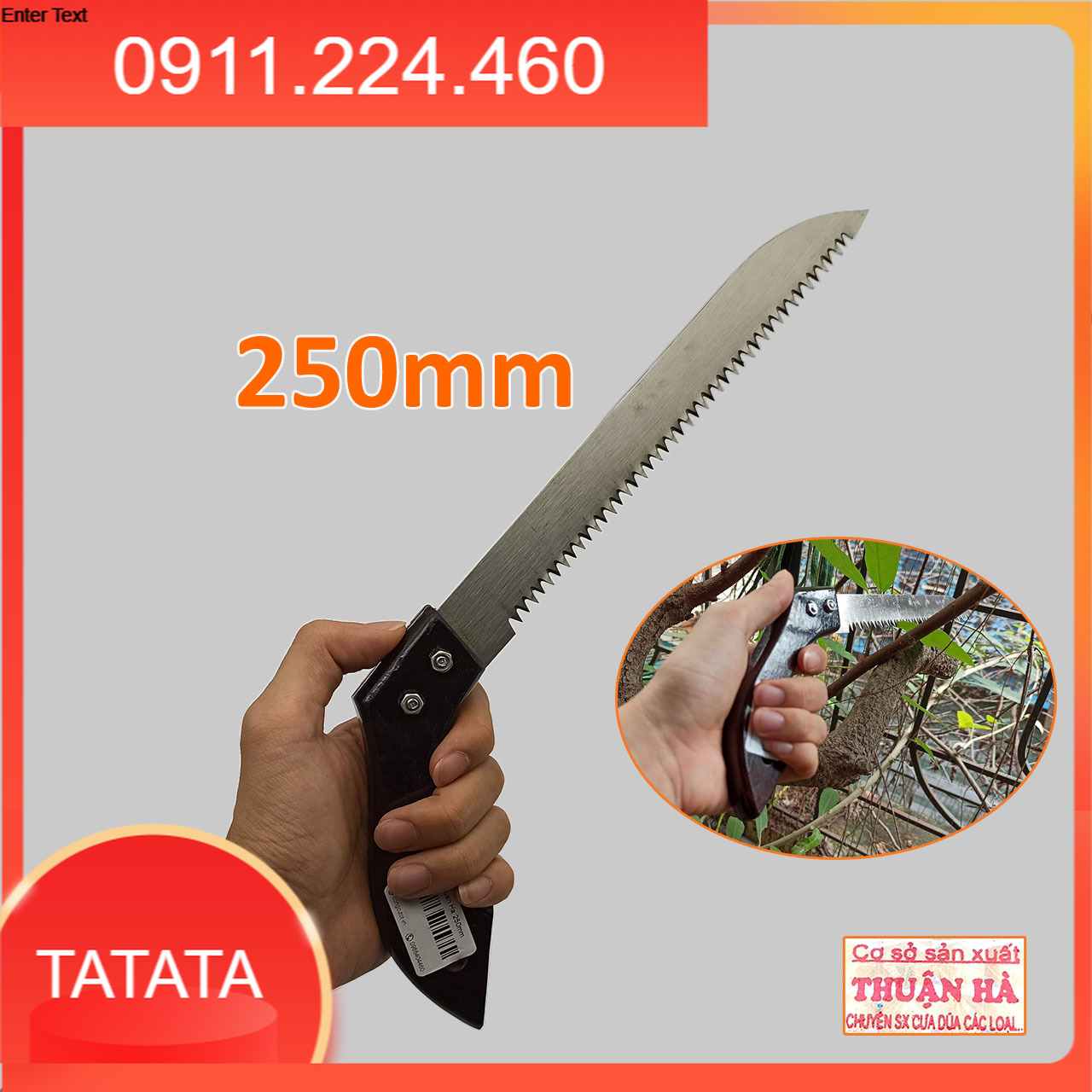 Cưa cắt cành cây cán gỗ Thuận Hà