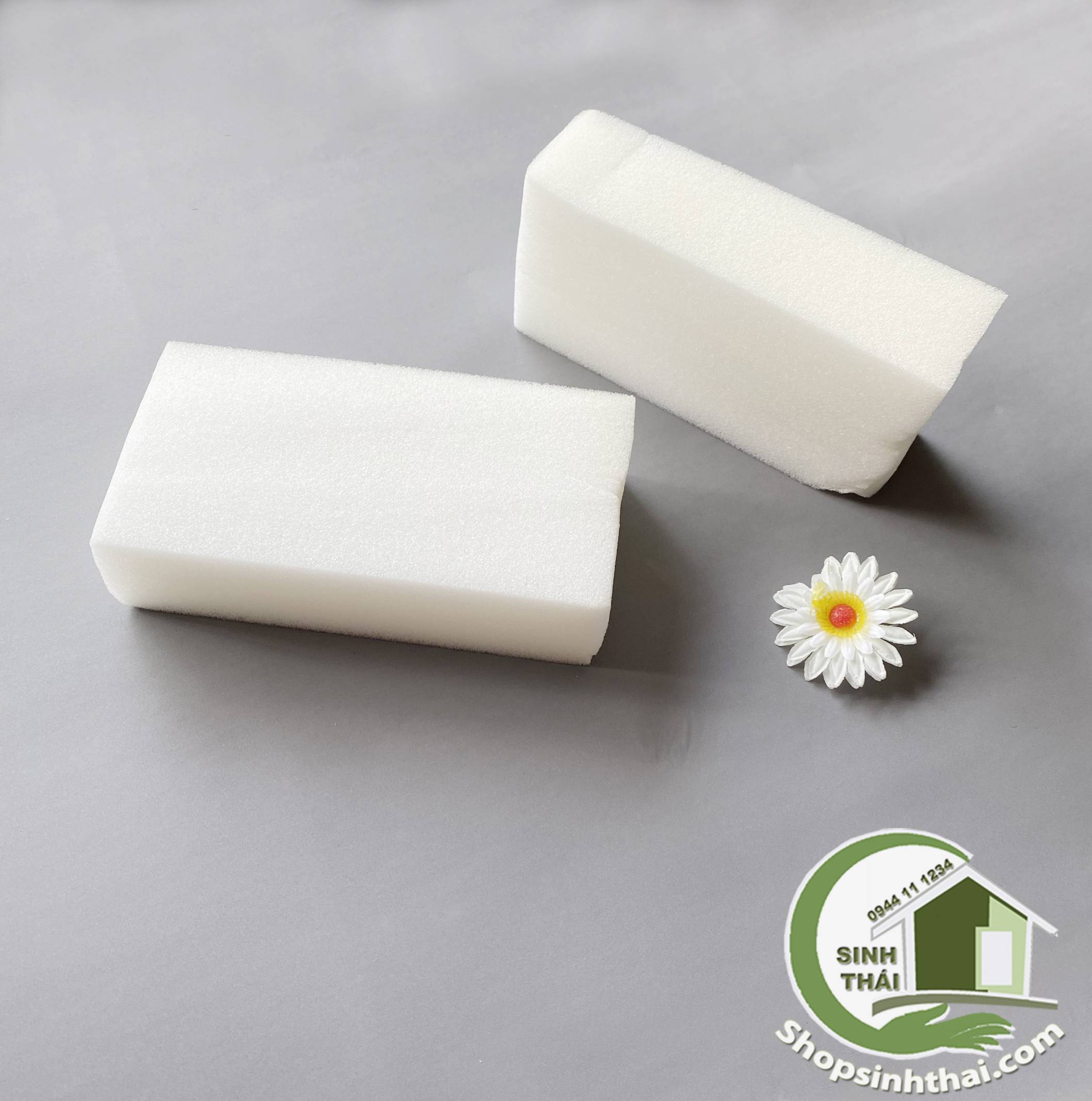 Mút xốp bọt biển lau chùi bảng lau chùi cửa kính đồ đạc mút rửa xe - cục lớn 20cm x 10cm