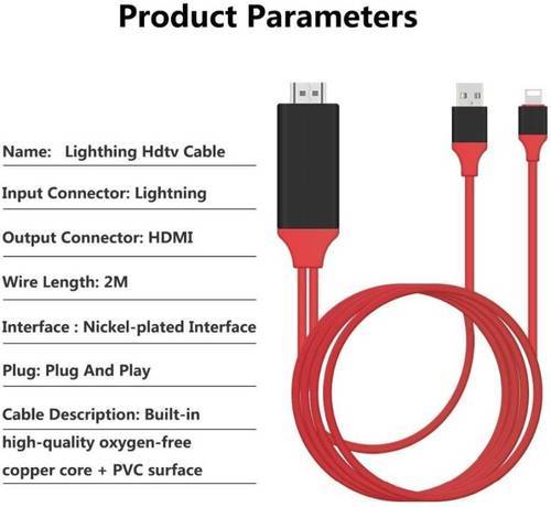 Cáp Lightning - HDMI kết nối iphone với tivi hoặc máy chiếu