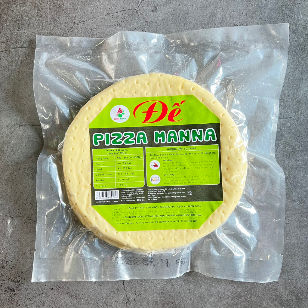 Đế bánh Pizza 20cm làm sẵn, tiện lợi, thơm ngon 280G