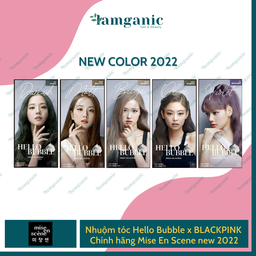 Thuốc nhuộm tóc bọt biển phiên bản mới hello bubble all new blackpink