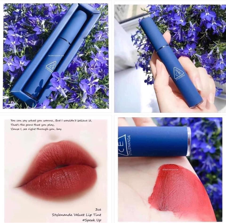 Son 3 CE Classic Blue - Màu Speak Up Đỏ Đất - Son kem lỳ phù hợp với mọi loại da, không gây khô môi - Bao check mã vạch