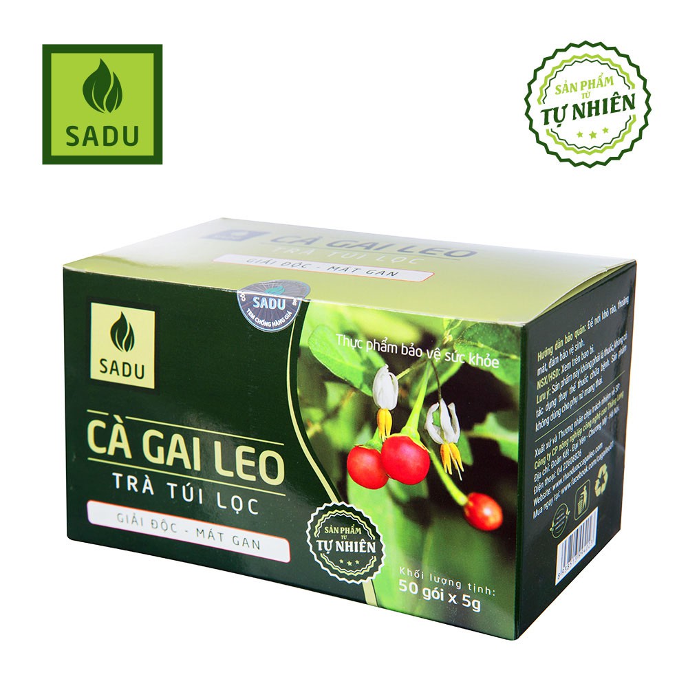 Trà Túi Lọc Cà Gai Leo 250g - Trà Cà Gai Leo Sadu - Trà Hỗ Trợ Tăng Cường Chức Năng Giải Độc Gan