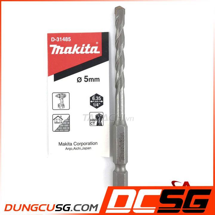 Mũi khoan tường 5mm makita chân lục giác cho máy bắn vít d-31485 | dcsg